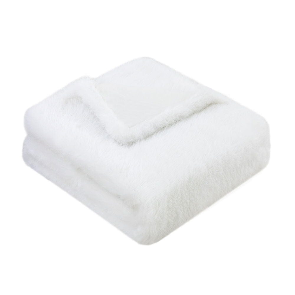 Atmacha Home & Living Throw 130x170 cm / Ivory LONG HAIR FAUX  FUR THROW IVORY / 130x170 cm