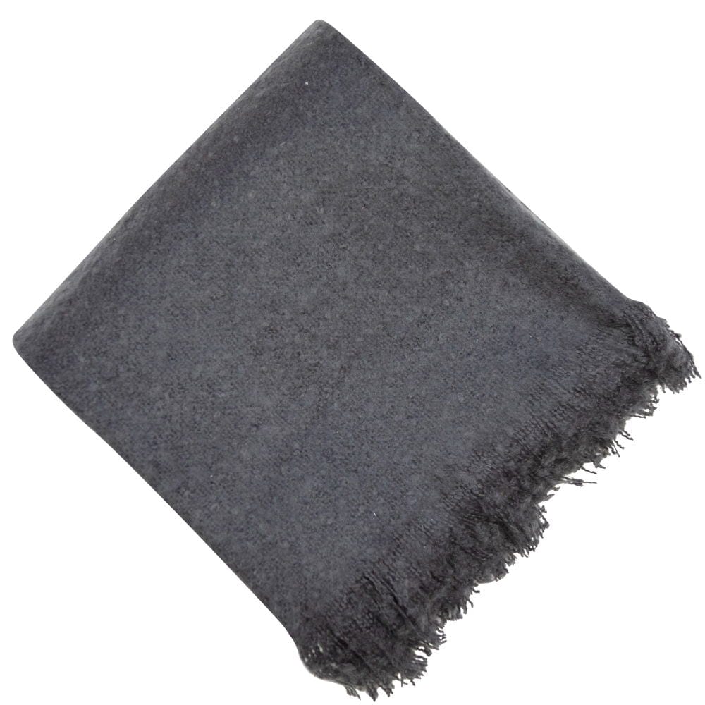 Atmacha Home & Living Throw 130x180 cm / Assorted FAUX THICK MOHAIR THROW SLATE 130x180 cm