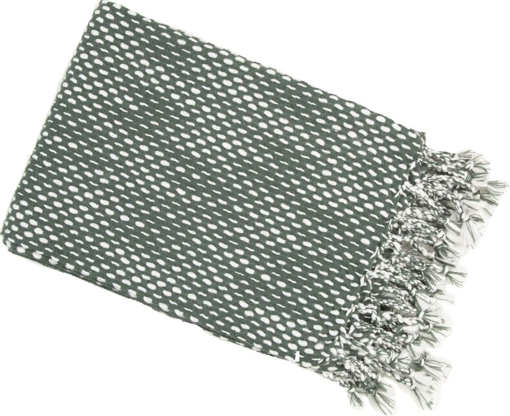 Atmacha Home & Living Throw 130x180 cm / Ivory RAINDROP EFFECT THROW IVORY/JADE Ivory / 130x180 cm