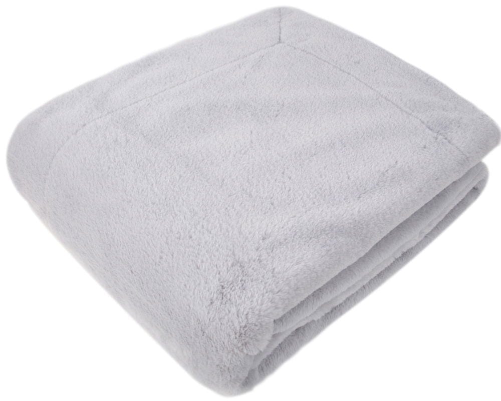 Atmacha Home & Living Throw 150x200 cm / Silver FAUX RABBIT THROW SILVER / 150x200 cm