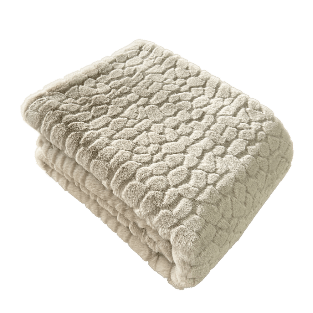 Atmacha Home & Living Throw 150x200 cm / Taupe CLOUD DESIGN FAUX FUR THROW TAUPE / 150x200 cm